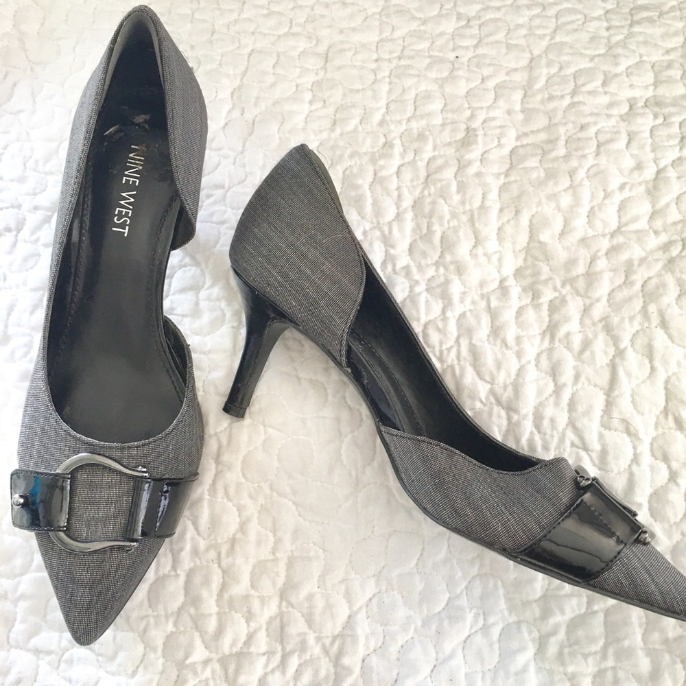 Nine West Gray D’orsay Heels